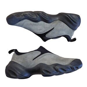 Vintage Y2k Oakley Flesh slip on shoes black gray suede size 12 us mens